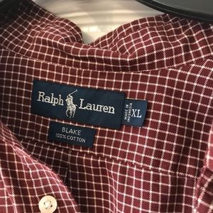 Burgundy polo dress shirt